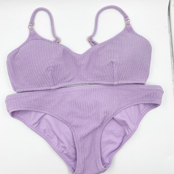 SEAFOLLY Sea Dive Hipster Pant BOTTOM ONLY Lilac Purple Size US 10 Medium NEW - Picture 13 of 13